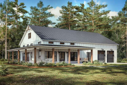 Barn House Plan #041-00334 Elevation Photo