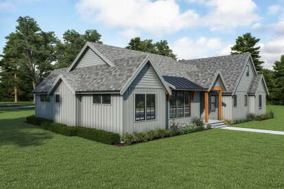 Modern Farmhouse House Plan #2464-00112 Elevation Photo