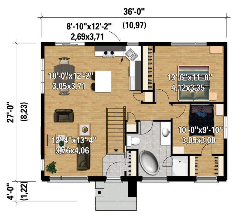House Plan House Plan #29499 Drawing 1