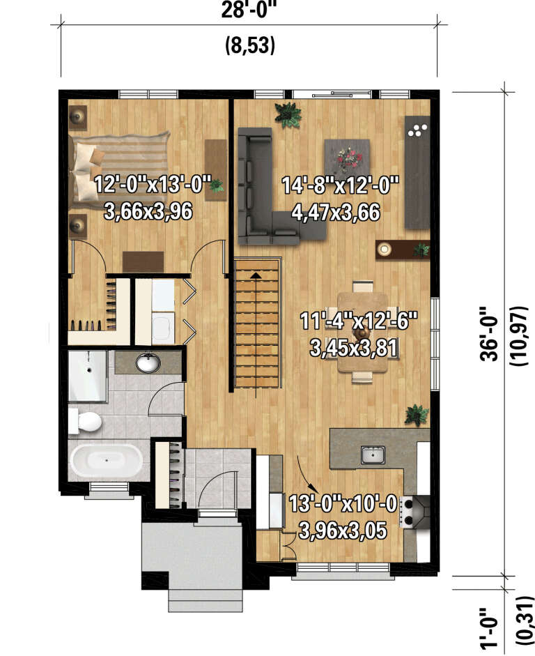 House Plan House Plan #29501 Drawing 1