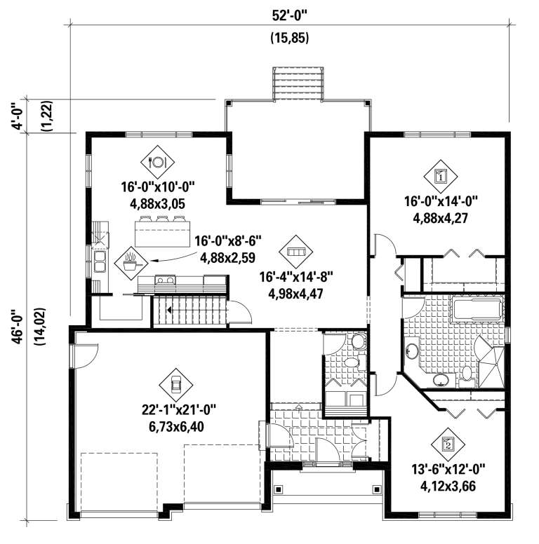 House Plan House Plan #29502 Drawing 1