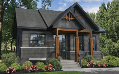 House Plan House Plan #29505 Angled Front Elevation
