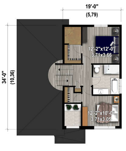 Second Floor for House Plan #6146-00572