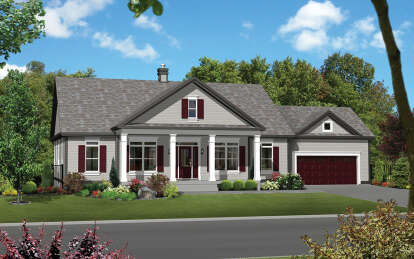 Farmhouse House Plan #6146-00573 Elevation Photo