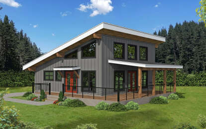 House Plan House Plan #29509 Angled Front Elevation