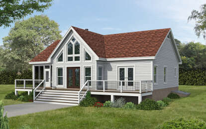 House Plan House Plan #29510 Angled Front Elevation