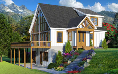 House Plan House Plan #29511 Angled Front Elevation