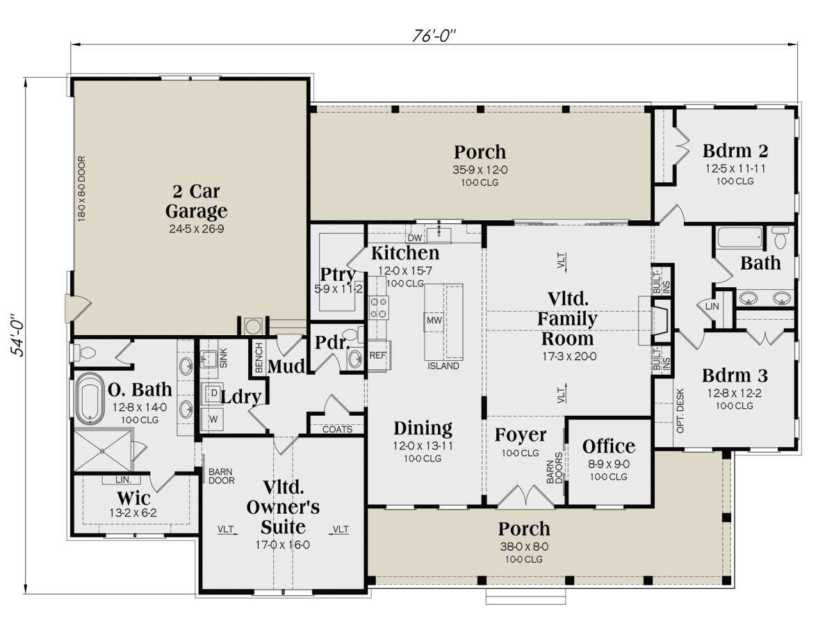 Main Floor  for House Plan #009-00366