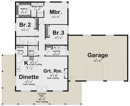House Plan House Plan #29519 Drawing 1