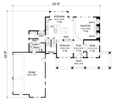 Main Floor for House Plan #098-00044
