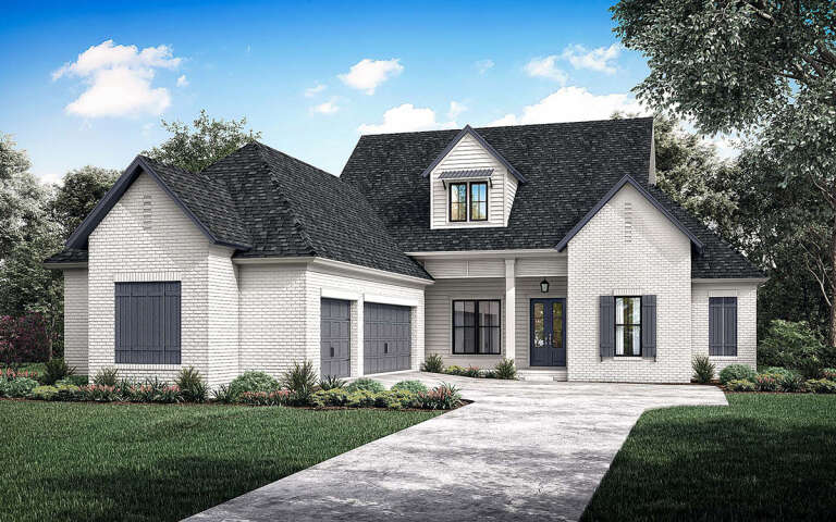 House Plan House Plan #29520 Angled Front Elevation