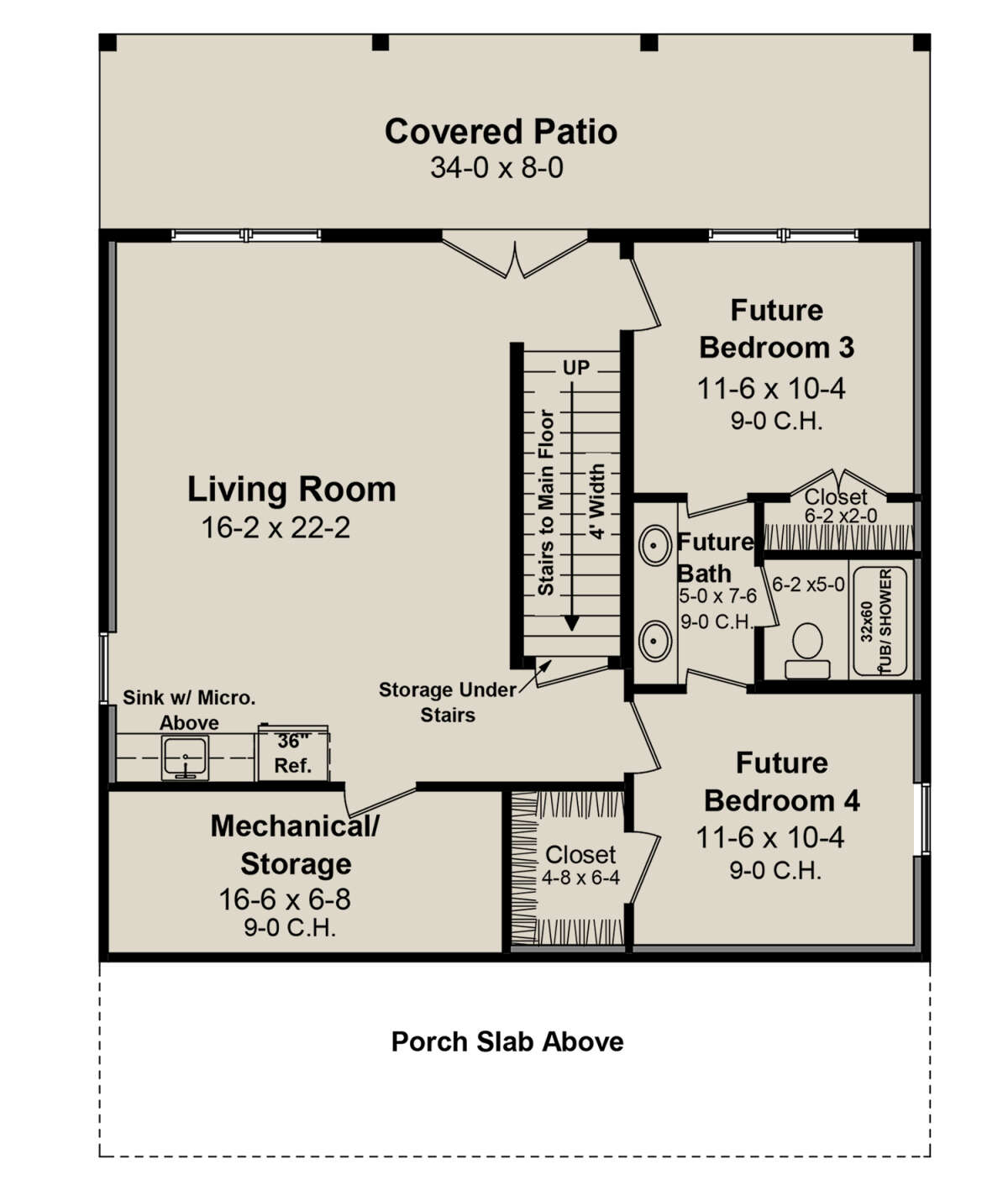 Basement for House Plan #348-00313