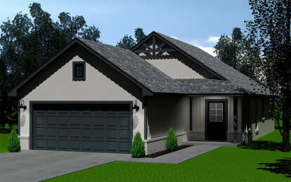 House Plan House Plan #29526 Angled Front Elevation