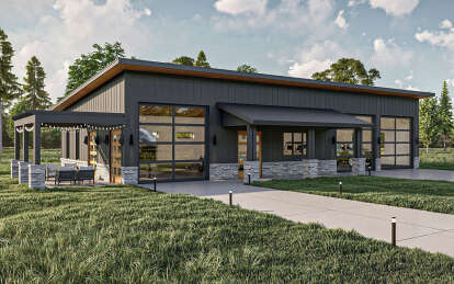 Barn House Plan #963-00814 Elevation Photo