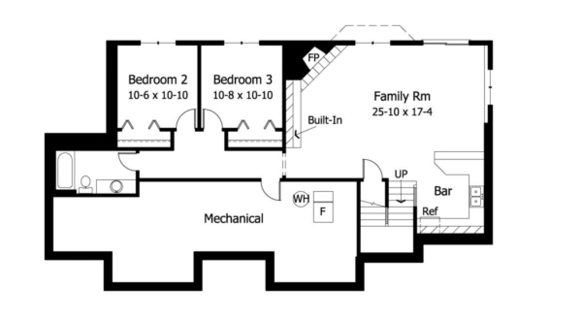 Basement for House Plan #098-00045