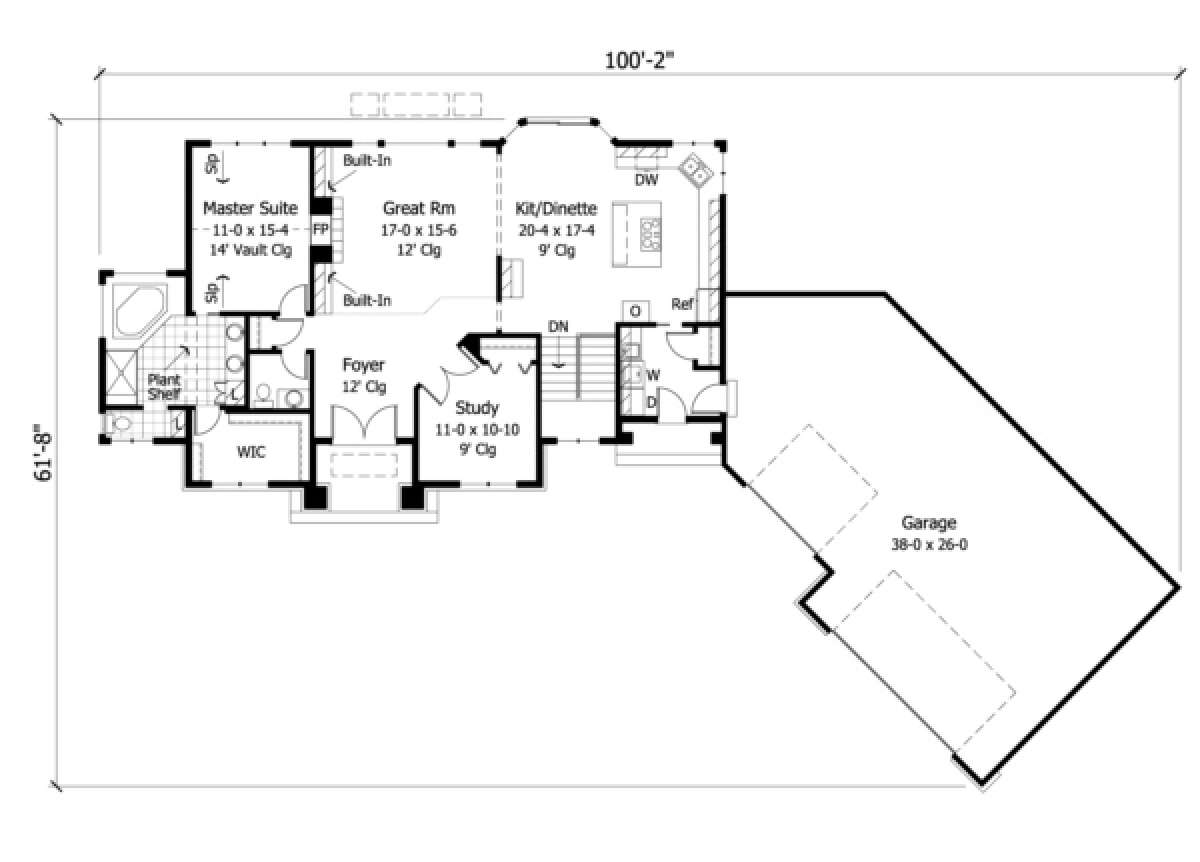 Main Floor for House Plan #098-00045