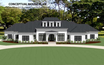 French Country House Plan #6849-00145 Elevation Photo