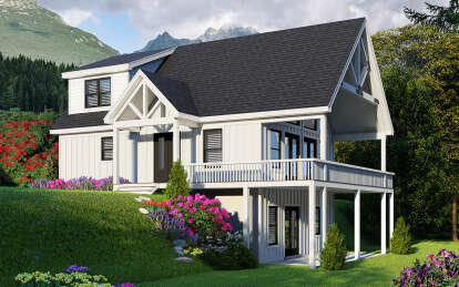 House Plan House Plan #29532 Angled Front Elevation