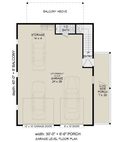 Garage Floor for House Plan #940-00849