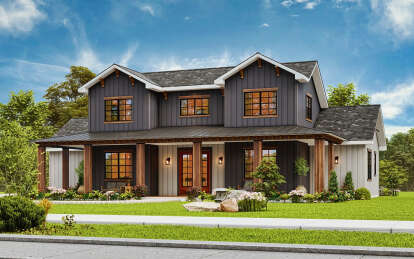 House Plan House Plan #29538 Angled Front Elevation