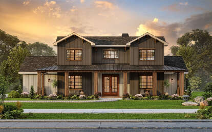 Modern Farmhouse House Plan #699-00377 Elevation Photo