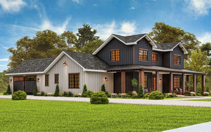 Modern Farmhouse House Plan #699-00377 Elevation Photo