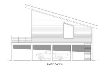 Coastal House Plan #940-00853 Elevation Photo