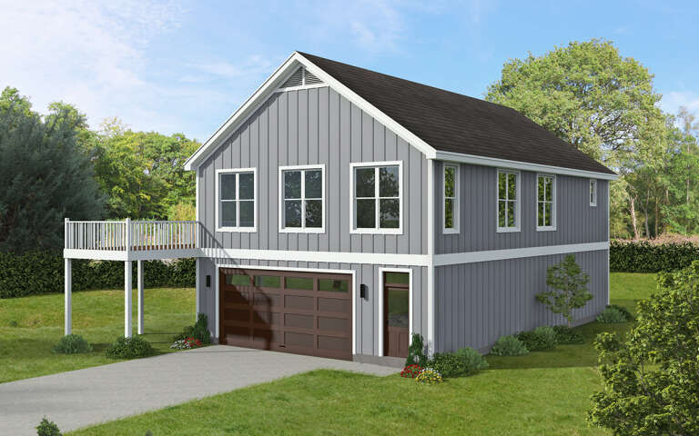 House Plan House Plan #29542 Angled Front Elevation