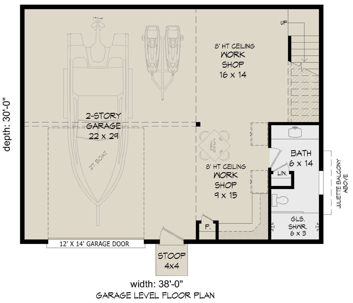 Garage Floor for House Plan #940-00855