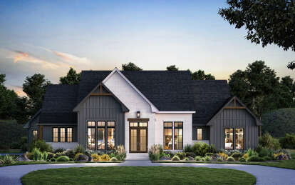 Modern Farmhouse House Plan #041-00335 Elevation Photo