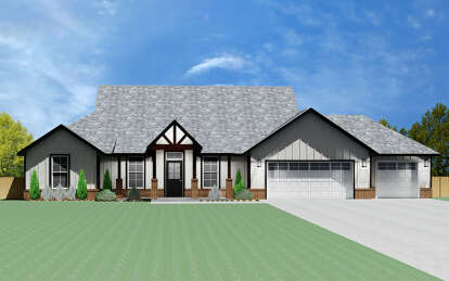 Craftsman House Plan #677-00018 Elevation Photo