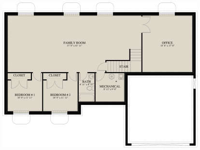 Basement for House Plan #2802-00235