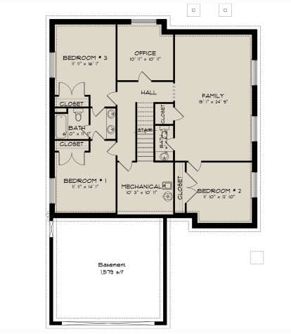 Basement for House Plan #2802-00236