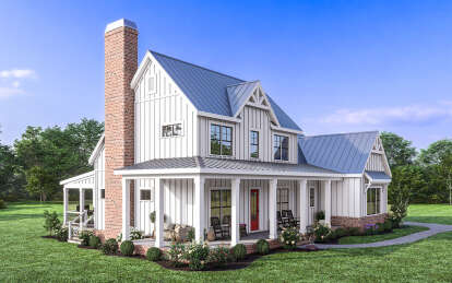 Modern Farmhouse House Plan #009-00367 Elevation Photo