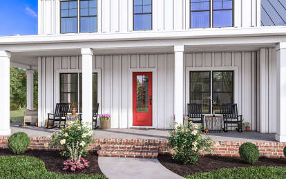 Modern Farmhouse House Plan #009-00367 Elevation Photo