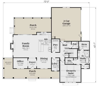 Main Floor  for House Plan #009-00367