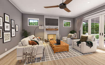 Modern Farmhouse House Plan #009-00367 Additional Photo