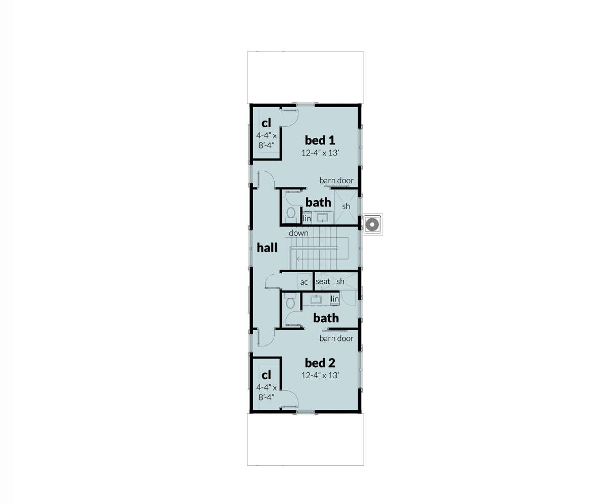 Second Floor for House Plan #028-00195
