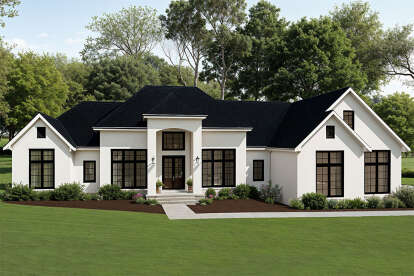 Modern Transitional House Plan #6849-00146 Elevation Photo