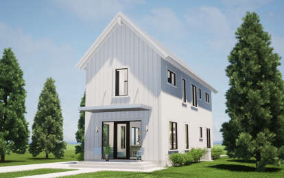 House Plan House Plan #29555 Angled Front Elevation