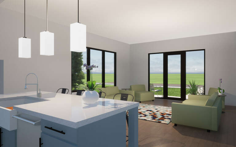 Narrow Lot House Plan #028-00199 Additional Photo