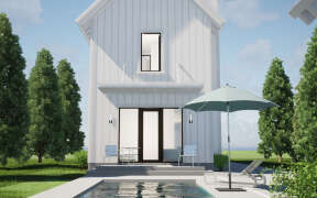 Narrow Lot House Plan #028-00200 Elevation Photo