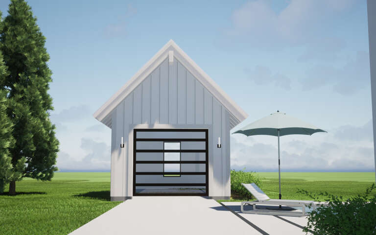 Narrow Lot House Plan #028-00200 Elevation Photo