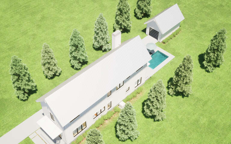 Narrow Lot House Plan #028-00200 Elevation Photo