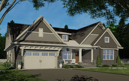 Craftsman House Plan #098-00398 Elevation Photo