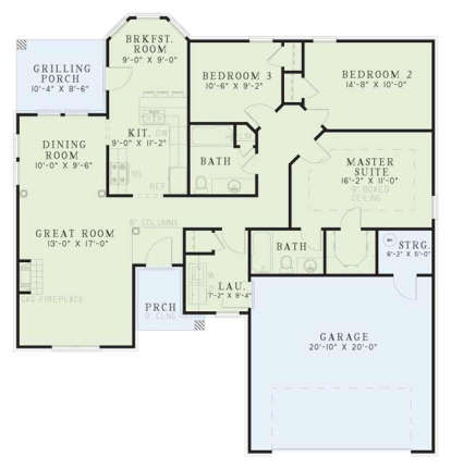 Floorplan1 for House Plan #110-00063
