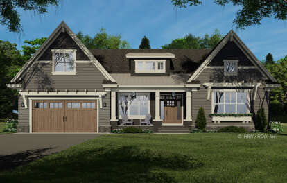 Craftsman House Plan #098-00399 Elevation Photo