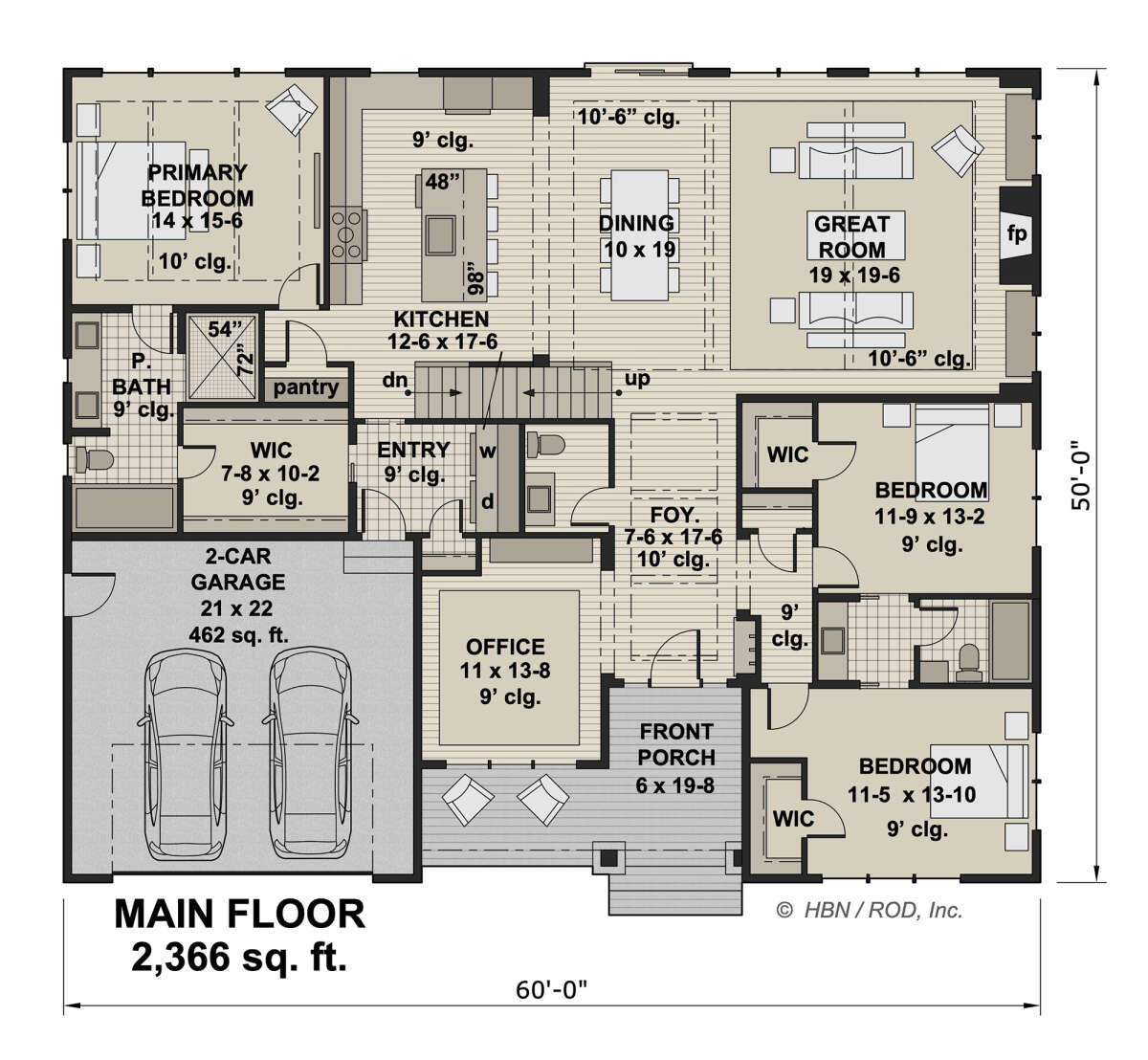 Main Floor for House Plan #098-00400
