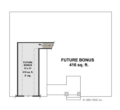 Bonus Room for House Plan #098-00400