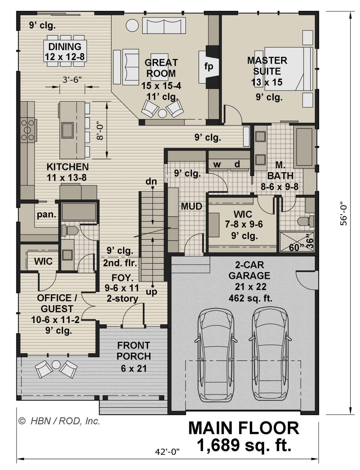 Main Floor for House Plan #098-00401